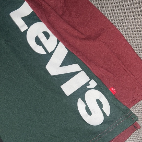 Levi's Men's Long Sleeve Shirt - Green, Black, Red - Picture 4 of 5